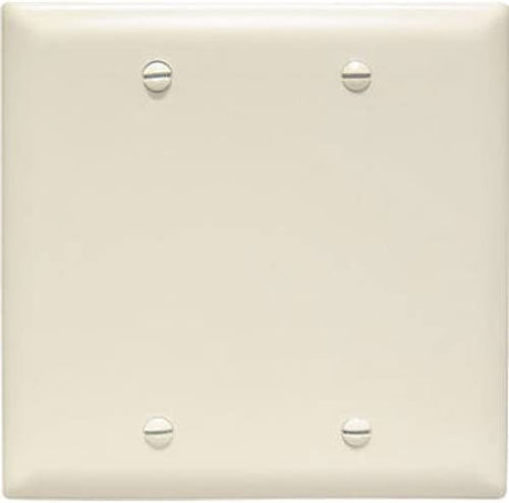 Pass & Seymour 2 Gang Blank Wall Plate, Light Almond 2G