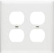 Pass & Seymour 2 Gang Wall Plate for 2 Standard Duplex Receptacles, White WHITE