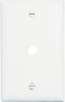 Pass & Seymour 1 Gang Nylon Wall Plate with 1 Telephone Hole Opening, White WHITE