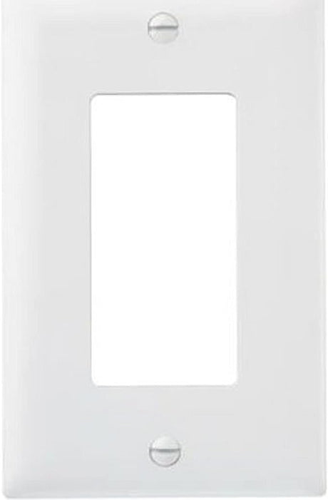 Pass & Seymour 1 Gang Decorator Wall Plate, White WHITE / 1G