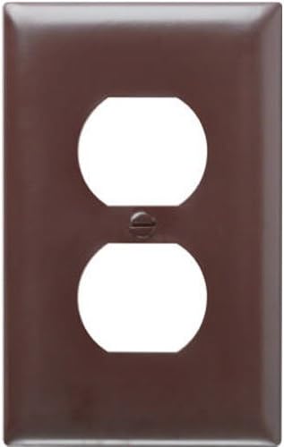 Pass & Seymour 1 Gang Wall Plate, 1 Duplex Opening, Brown 1G