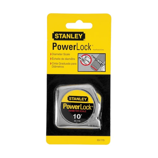 Stanley Tools 10 ft PowerLock Pocket Tape Measure (with Diameter Scale)