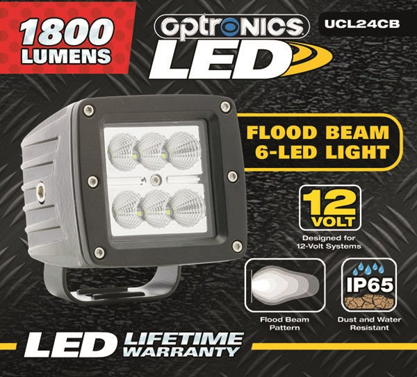 Optronics Flood Beam 6-LED Light Cube, Pedestal Mount