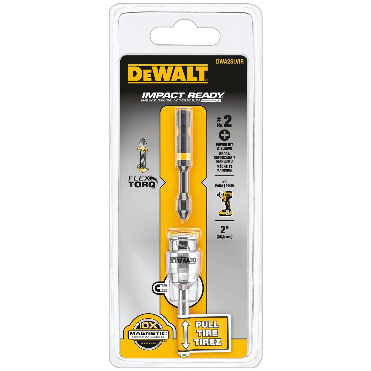 Dewalt FlexTorq Impact Ready 2 IN. Screwdriver Bit Adapter - BLACK OXIDE