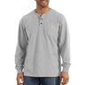 Carhartt Men's Loose Fit Heavyweight Long-sleeve Pocket Henley T-shirt Hgy hthr gray