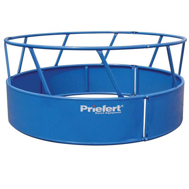 Priefert Economy Round Bale Feeder, Skirted BLUE