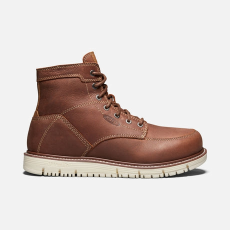 Keen Men's San Jose 6" Boot (Soft Toe) Gingerbread/Off White