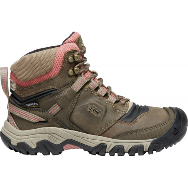 Keen Women's Ridge Flex Mid WP Timberwolf/Brick Dust