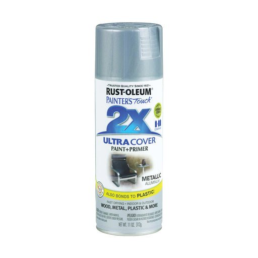 RUST-OLEUM 12 OZ Painter's Touch 2X Ultra Cover Satin Spray Paint - Aluminum ALUMINUM