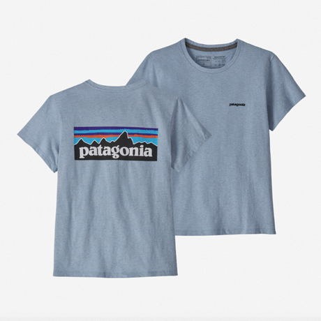 Patagonia Women's P-6 Logo Responsibili-Tee Steam Blue