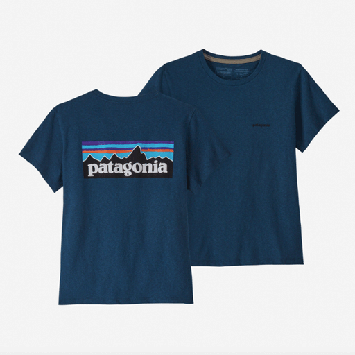 Patagonia Women's P-6 Logo Responsibili-Tee Wavy Blue