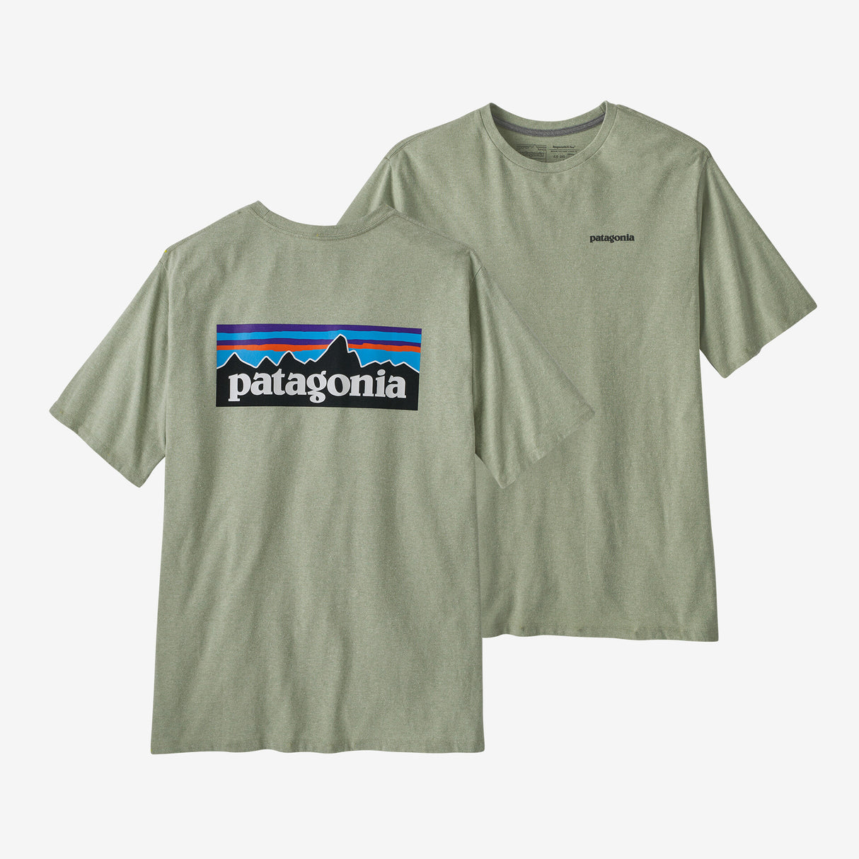 Patagonia Men's P-6 Logo Responsibili-tee Salvia green