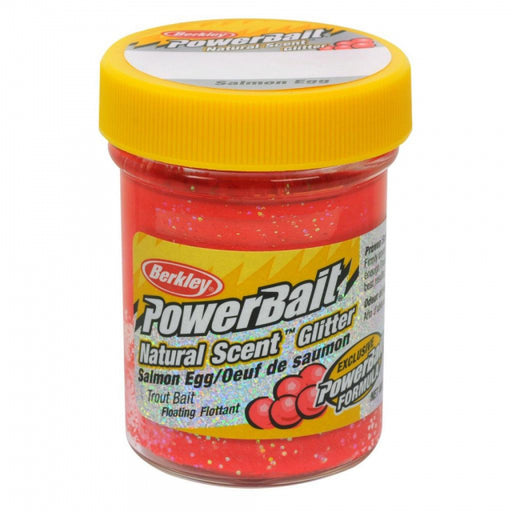 Berkley PowerBait Natural Glitter Trout Bait | Salmon Egg | Model #BGTSSER2 Salmon Egg Red