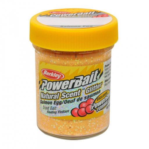 Berkley PowerBait Natural Glitter Trout Bait | Salmon Egg | Model #BGTSSMP2 Salmon Peach