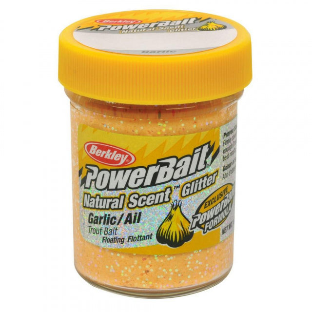 Berkley PowerBait Natural Glitter Trout Bait | Garlic | Model #BGTGY2 Yellow
