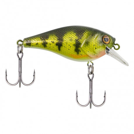 Berkley SquareBull | 5.5 (3/8 oz) | 2 3/8in | 6cm | 4 | 3'-6' | 0.9m-1.8m | Model #BHBSB5.5-YP Yellow Perch