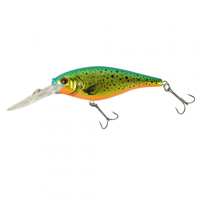 Berkley Flicker Shad | 3/16 oz | 2in | 5cm | 8 | 9'-11' | 2.7m-3.4m | Model #FFSH5M-SGS Speckled Gold Shiner