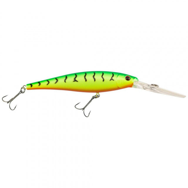 Berkley Flicker Minnow | 1/4 oz | 3in | 7.5cm | 8 | 14'-17' | 4.3m-5.2m | Model #FFMN7D-FT Firetiger