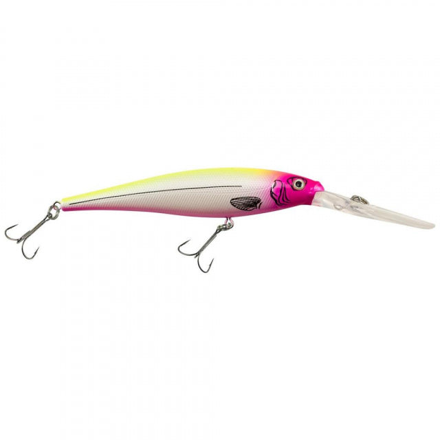 Berkley Flicker Minnow | 1/4 oz | 3in | 7.5cm | 8 | 14'-17' | 4.3m-5.2m | Model #FFMN7D-PL Pink Lemonade