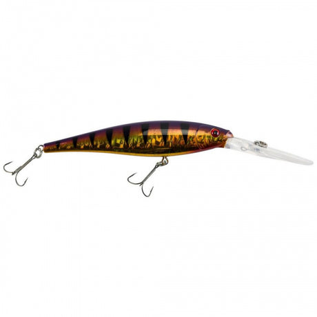 Berkley Flicker Minnow | 1/4 oz | 3in | 7.5cm | 8 | 14'-17' | 4.3m-5.2m | Model #FFMN7D-SLPB Slick Purple Bengal