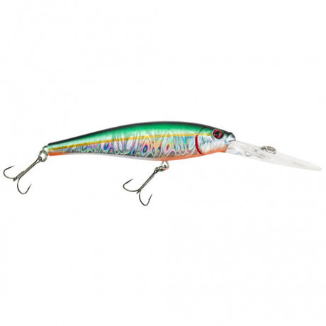 Berkley Flicker Minnow | 1/4 oz | 3in | 7.5cm | 8 | 14'-17' | 4.3m-5.2m | Model #FFMN7D-SLGA Slick Green Alewife