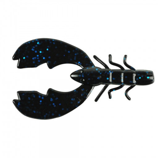 Berkley PowerBait Chigger Craw | 4in | 10cm | Model #PBBCHC4-BBF Black Blue Fleck