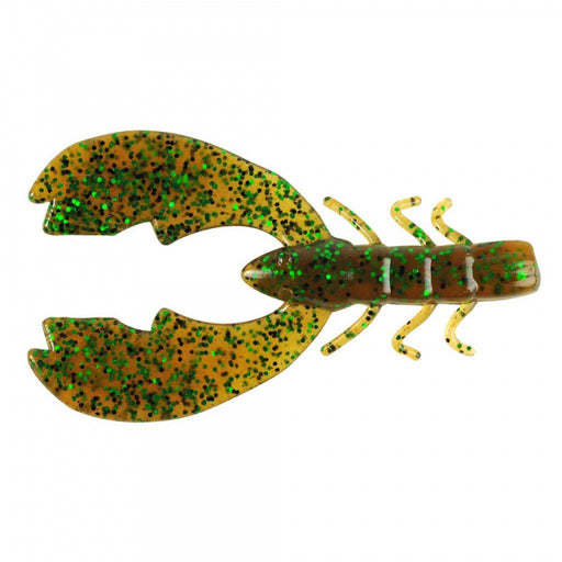 Berkley PowerBait Chigger Craw | 4in | 10cm | Model #PBBCHC4-PG Pumpkin Green Fleck
