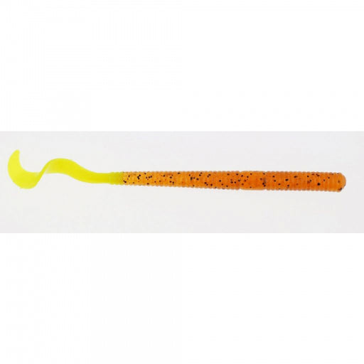 Berkley PowerBait Power Worms | 4in | 10cm | Model #PBBPW4-PC Pumpkin Chartreuse