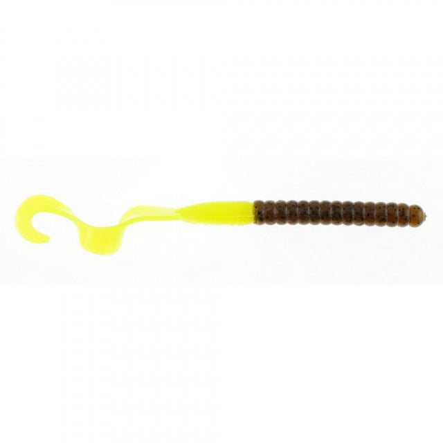 Berkley PowerBait Power Worms | 7in | 18cm | Model #PBBPW7-GPC Green Pumpkin/Chartreuse