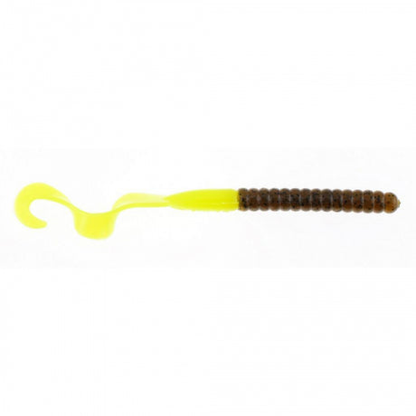 Berkley PowerBait Power Worms | 7in | 18cm | Model #PBBPW7-GPC Green Pumpkin/Chartreuse