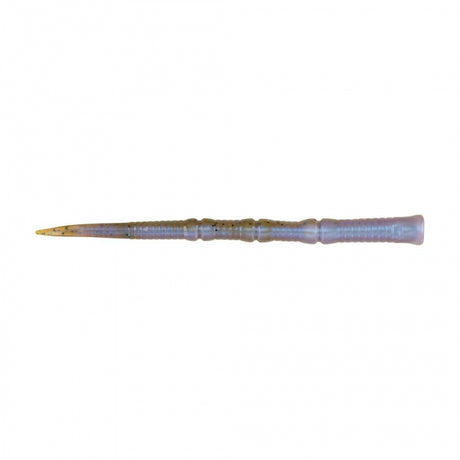 Berkley PowerBait Flute Worm | 4.7in | 12cm | Model #PBFW4.7-IGPB IKE's Green Pumpkin Blue Flash