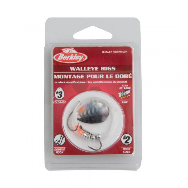 Berkley Walleye Rig - Colorado | 3 | Model #BWRC3-BSV Black Silver