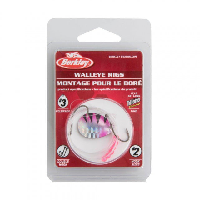 Berkley Walleye Rig - Colorado | 3 | Model #BWRC3-PNKP Pink Perch