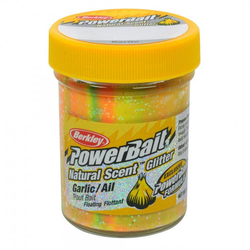 Berkley PowerBait Natural Glitter Trout Bait | Garlic | Model #BGTGRB2 Rainbow