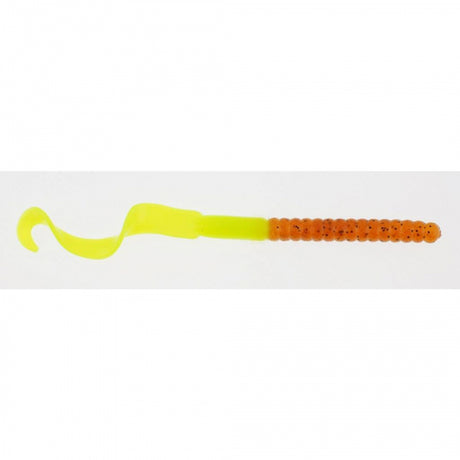 Berkley PowerBait Power Worms | 7in | 18cm | Model #PBBPW7-PC Pumpkin Chartreuse