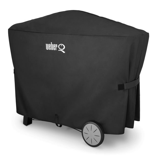 Weber Grills Premium Grill Cover - Fits Q 2000 series grills with Q cart and 3000 series