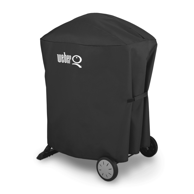 Weber Grills Premium Grill Cover - Fits Q 100/1000, 200/2000 with portable cart