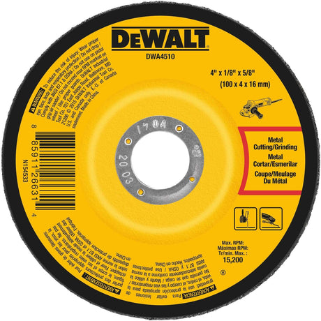 Dewalt 4 IN. x 1/8 IN. x 5/8 IN. General Purpose Metal Cutting/Grinding Wheel Type 27