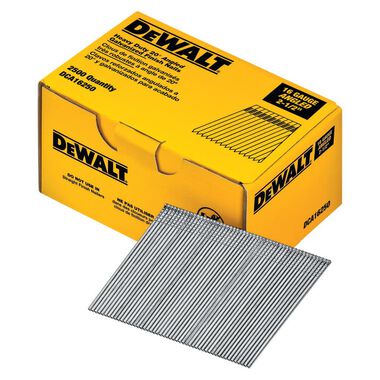 Dewalt 2-1/2 IN. 20 Degree 16 Gauge Finishing Nails - 2500 PACK / 16GA