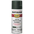 RUST-OLEUM 12 OZ Stops Rust Protective Enamel Spray Paint -Satin Hunter Green HUNTER_GREEN / SATIN