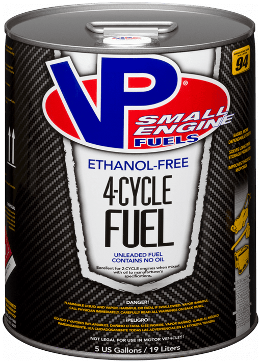 Vp Racing 4-cycle Fuel: 94 Octane Ethanol-free Small Engine Fuel - 5 Gallon