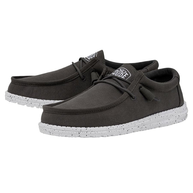 Hey Dude Men's Wally Slub Canvas DARK_GREY