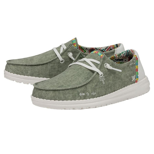 Hey Dude Women's Wendy Boho Embroidered Olive