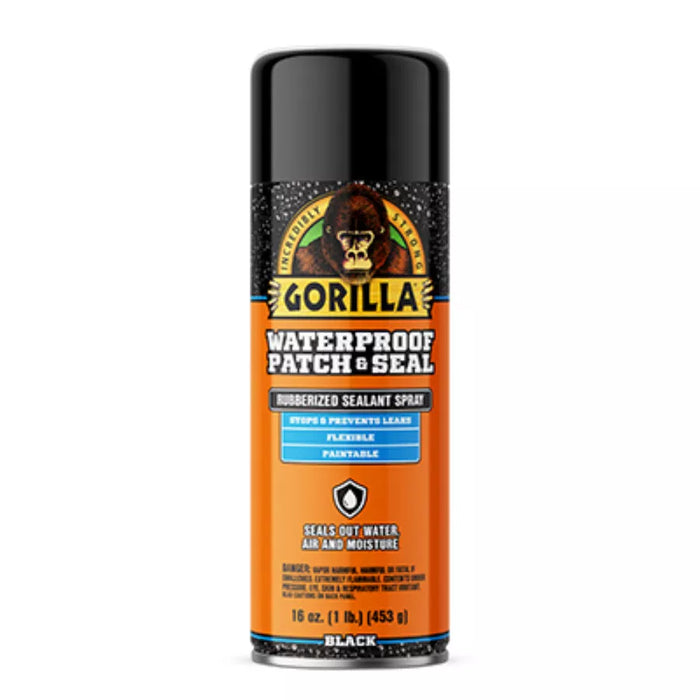 Gorilla Glue 16 OZ Rubberized Waterproof Patch & Seal Spray - BLACK