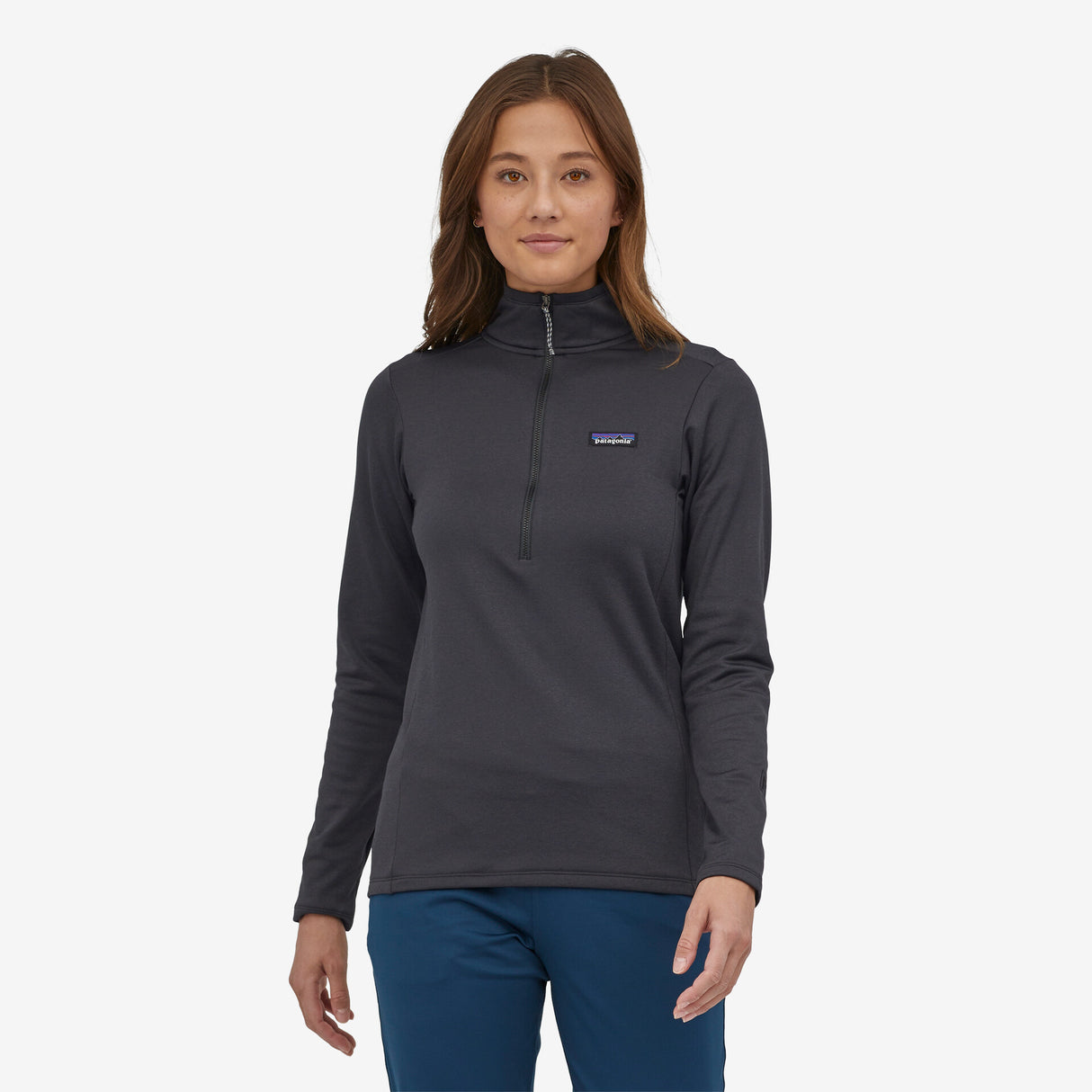 Patagonia Women's R1 Daily Zip Neck Ink black/black xdye