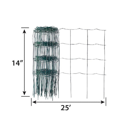 Garden Zone 14in x 20ft Green Picket Guard Border Fencing GREEN / 14INX20FT