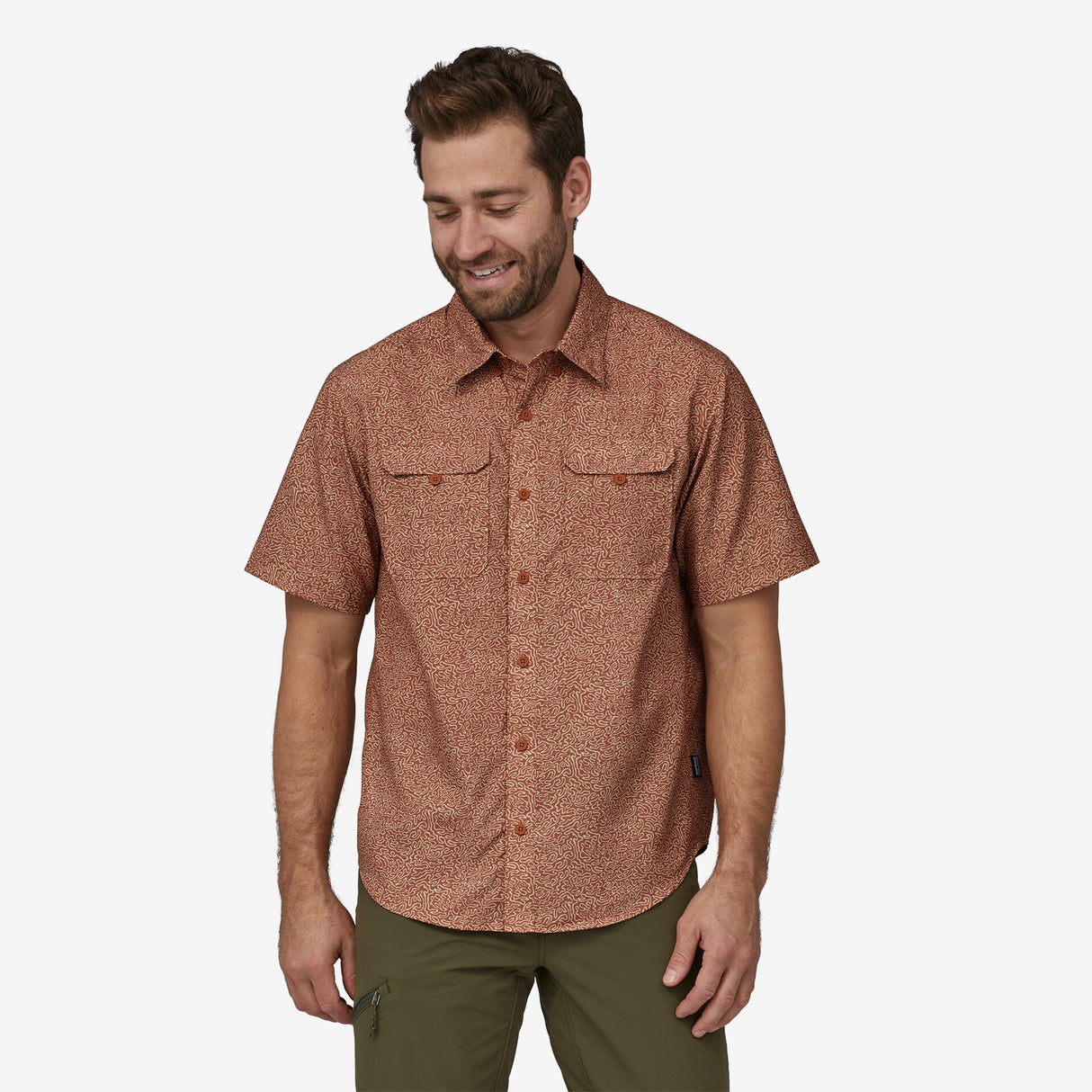 Patagonia Men's Self Guided Hike Shirt Journeys/fertile brn