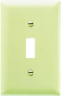 Pass & Seymour 1 Gang Toggle Opening Wall Plate, Ivory 1G