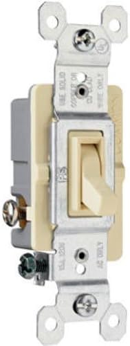 Pass & Seymour 15A Standard 3-Way Toggle Switch, Ivory GREEN
