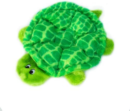 Zippy Paws Crawlers Slowpoke The Turtle Plush Dog Toy GREEN